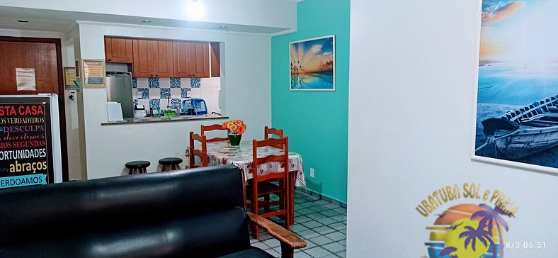 Apartamento em Área Nobre da Praia Grande de Ubatuba no Cond